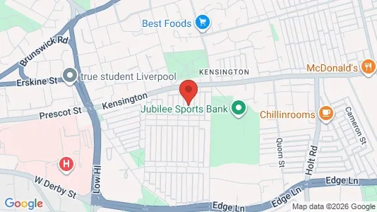 Rooms for rent i Liverpool - Merseyside - kort over placeringen