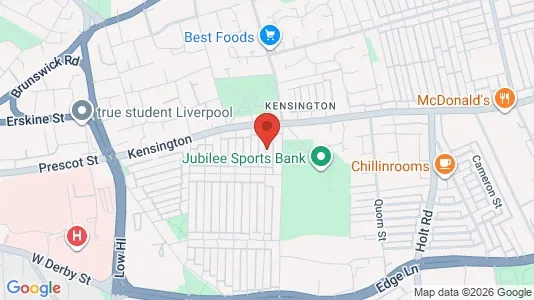 Rooms for rent i Liverpool - Merseyside - kort over placeringen