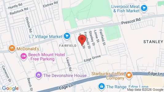 Apartments for rent i Liverpool - Merseyside - kort over placeringen
