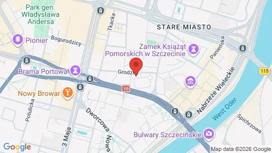 Apartments for rent i Szczecin - kort over placeringen