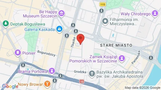 Apartments for rent i Szczecin - kort over placeringen