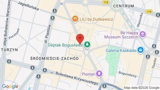 Apartments for rent i Szczecin - kort over placeringen
