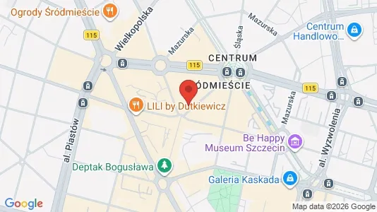 Rooms for rent i Szczecin - kort over placeringen