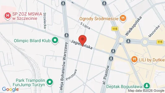 Apartments for rent i Szczecin - kort over placeringen