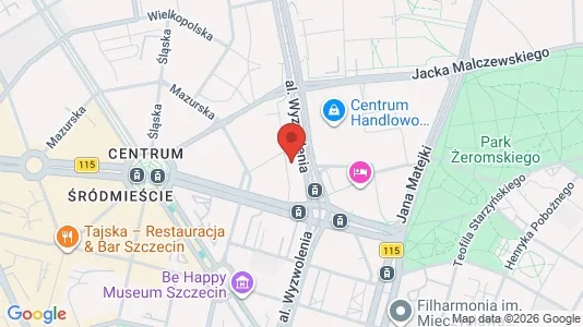 Apartments for rent i Szczecin - kort over placeringen