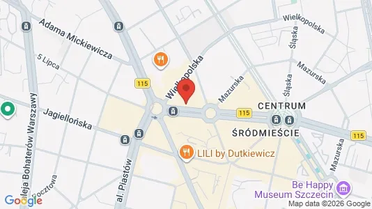 Apartments for rent i Szczecin - kort over placeringen