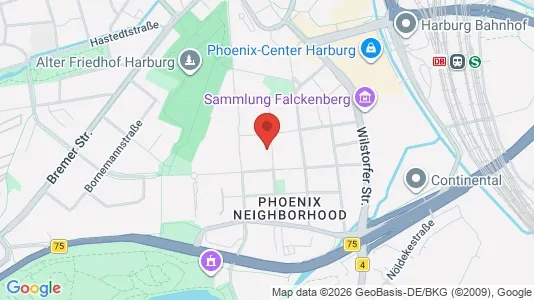 Apartments for rent i Hamburg Harburg - kort over placeringen
