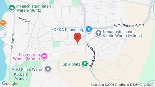Apartments for rent i Mecklenburgische Seenplatte - kort over placeringen