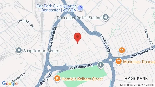 Apartments for rent i Doncaster - South Yorkshire - kort over placeringen