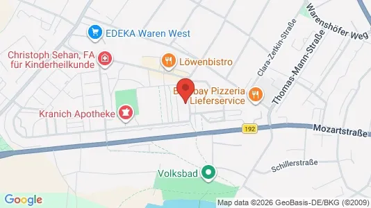 Apartments for rent i Mecklenburgische Seenplatte - kort over placeringen