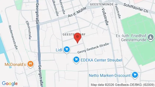 Apartments for rent i Bremerhaven - kort over placeringen
