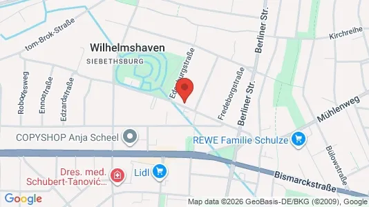 Apartments for rent i Wilhelmshaven - kort over placeringen