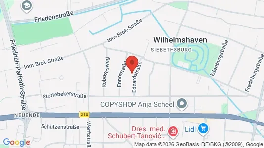 Apartments for rent i Wilhelmshaven - kort over placeringen