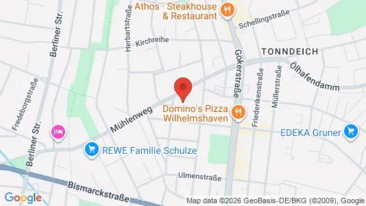 Apartments for rent i Wilhelmshaven - kort over placeringen
