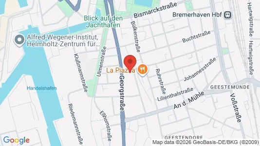 Apartments for rent i Bremerhaven - kort over placeringen