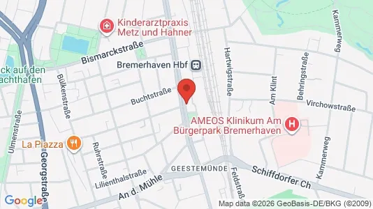 Apartments for rent i Bremerhaven - kort over placeringen