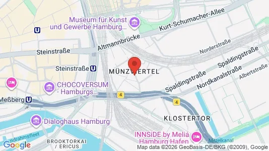 Apartments for rent i Hamburg Mitte - kort over placeringen