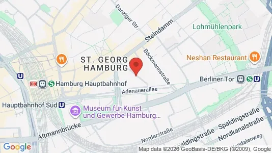 Apartments for rent i Hamburg Mitte - kort over placeringen