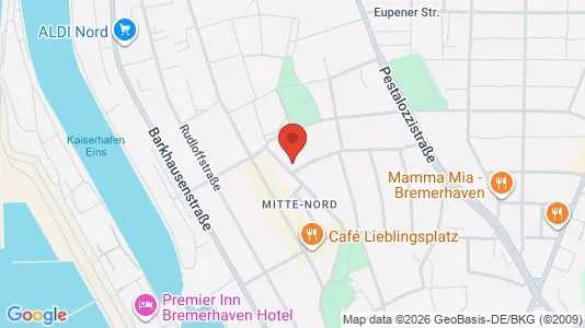 Apartments for rent i Bremerhaven - kort over placeringen