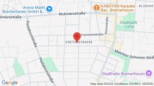 Apartments for rent i Bremerhaven - kort over placeringen