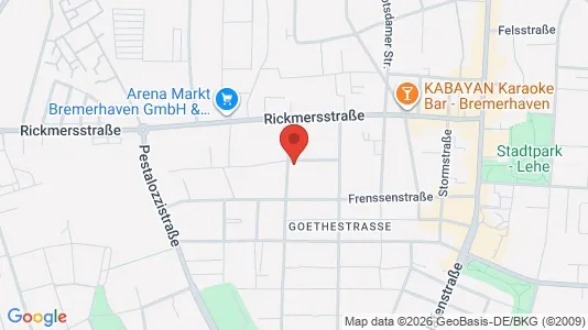 Apartments for rent i Bremerhaven - kort over placeringen