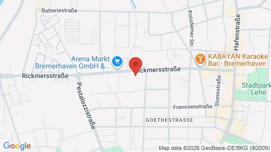 Apartments for rent i Bremerhaven - kort over placeringen