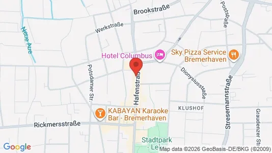 Apartments for rent i Bremerhaven - kort over placeringen