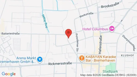 Apartments for rent i Bremerhaven - kort over placeringen