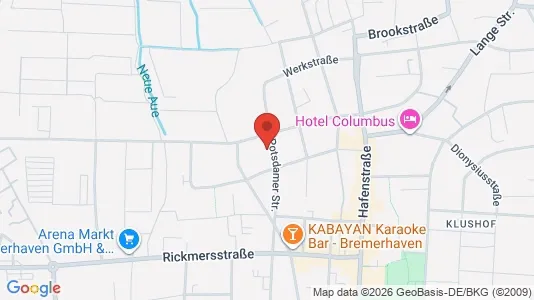 Apartments for rent i Bremerhaven - kort over placeringen
