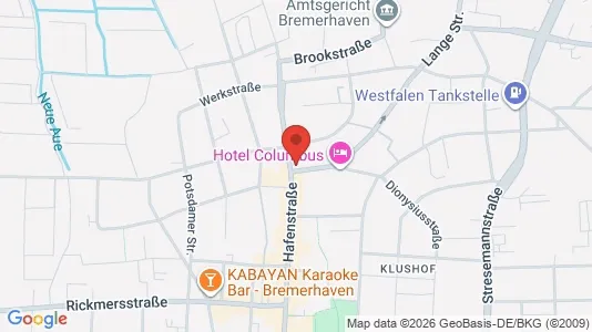 Apartments for rent i Bremerhaven - kort over placeringen