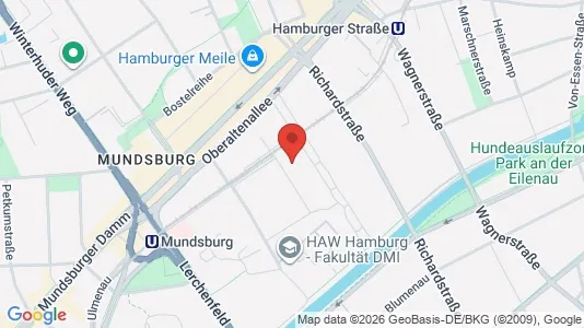 Apartments for rent i Hamburg Nord - kort over placeringen
