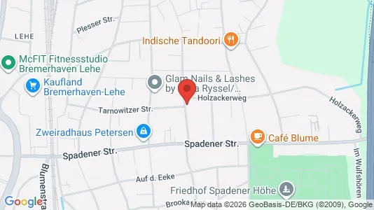 Apartments for rent i Bremerhaven - kort over placeringen