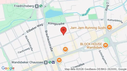 Apartments for rent i Hamburg Wandsbek - kort over placeringen