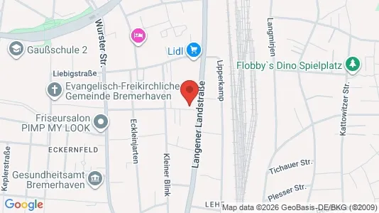 Apartments for rent i Bremerhaven - kort over placeringen