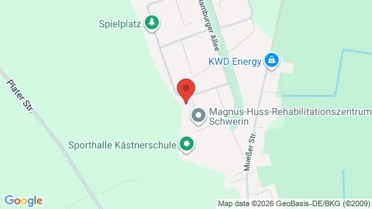 Apartments for rent i Schwerin - kort over placeringen