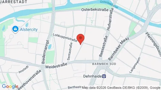 Apartments for rent i Hamburg Nord - kort over placeringen