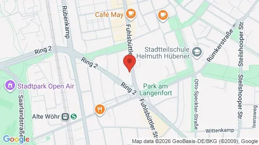 Apartments for rent i Hamburg Nord - kort over placeringen