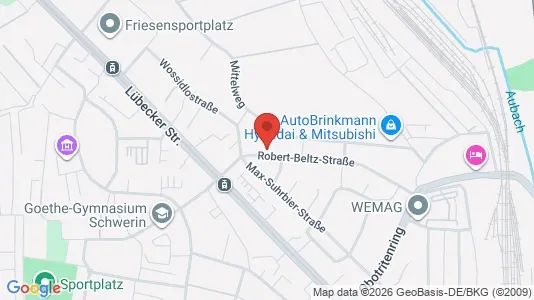 Apartments for rent i Schwerin - kort over placeringen