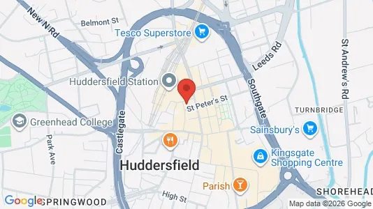 Apartments for rent i Huddersfield - West Yorkshire - kort over placeringen