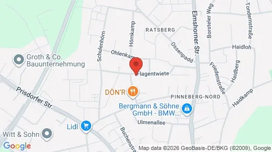 Apartments for rent i Pinneberg - kort over placeringen