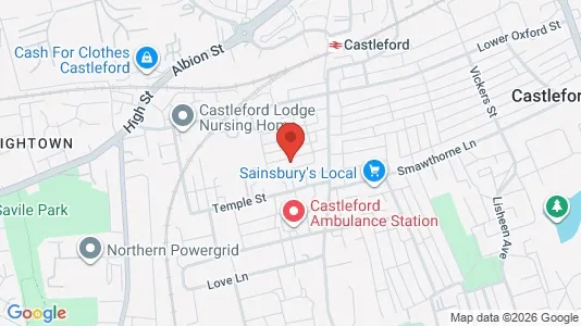 Apartments for rent i Castleford - West Yorkshire - kort over placeringen