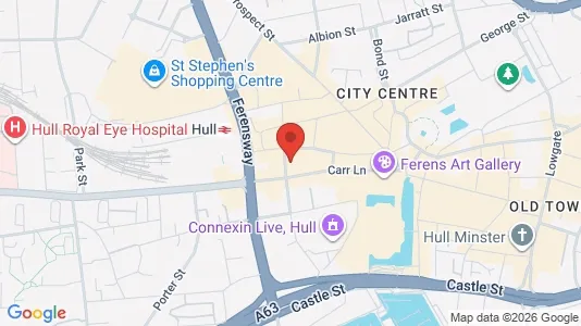 Apartments for rent i Hull - North Humberside - kort over placeringen