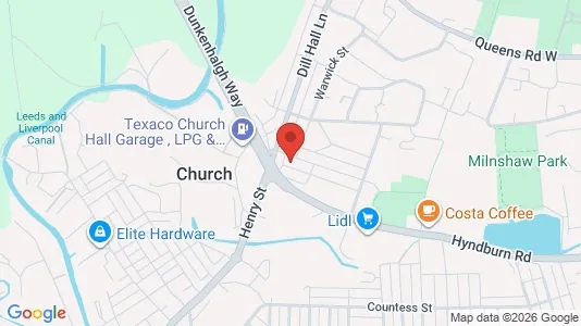 Rooms for rent i Accrington - Lancashire - kort over placeringen