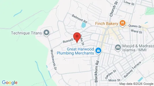 Rooms for rent i Blackburn - Lancashire - kort over placeringen