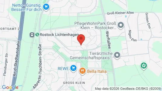 Apartments for rent i Rostock - kort over placeringen