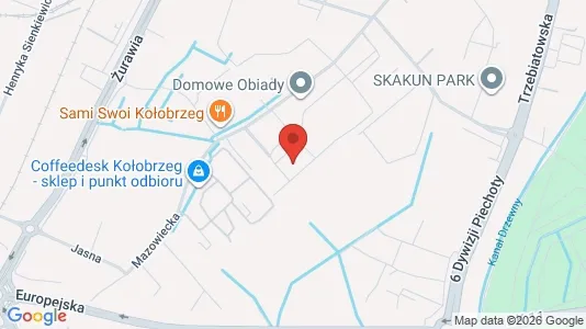Apartments for rent i Kołobrzeski - kort over placeringen