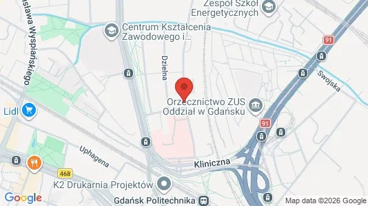 Rooms for rent i Gdańsk - kort over placeringen