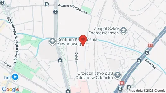 Rooms for rent i Gdańsk - kort over placeringen