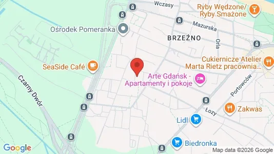 Apartments for rent i Gdańsk - kort over placeringen