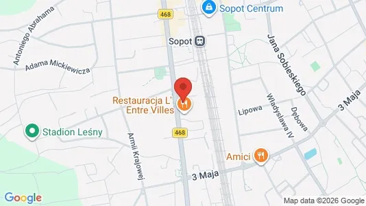 Rooms for rent i Sopot - kort over placeringen
